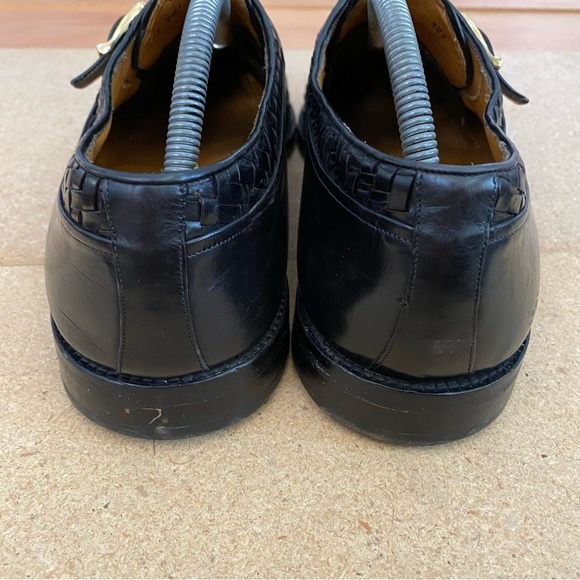 Mezlan Cartagena Men's Made In Spain Men's Black Leather Monk Strap Loafer Sz 12 - Picture 8 of 8